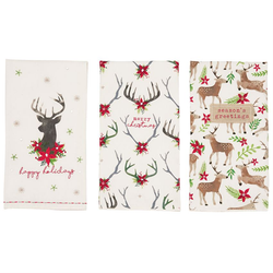 Mud Pie Deer Embellished Towels