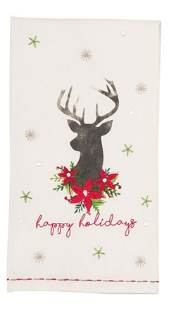 Mud Pie Deer Embellished Towels